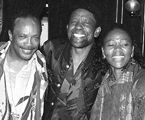 Caiphus (centre) with Quincy Jones and Letta Mbulu &copy S.Gordon