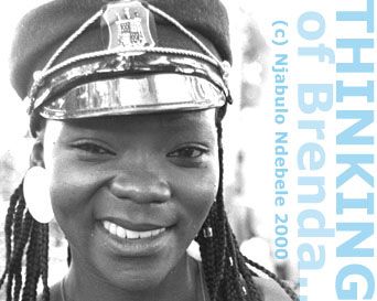 'THINKING OF BRENDA' article by Njabulo Ndebele. pic &copy Steve Gordon 1985